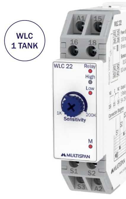 Multispan WLC 22 — Single-tank electronic water level controller